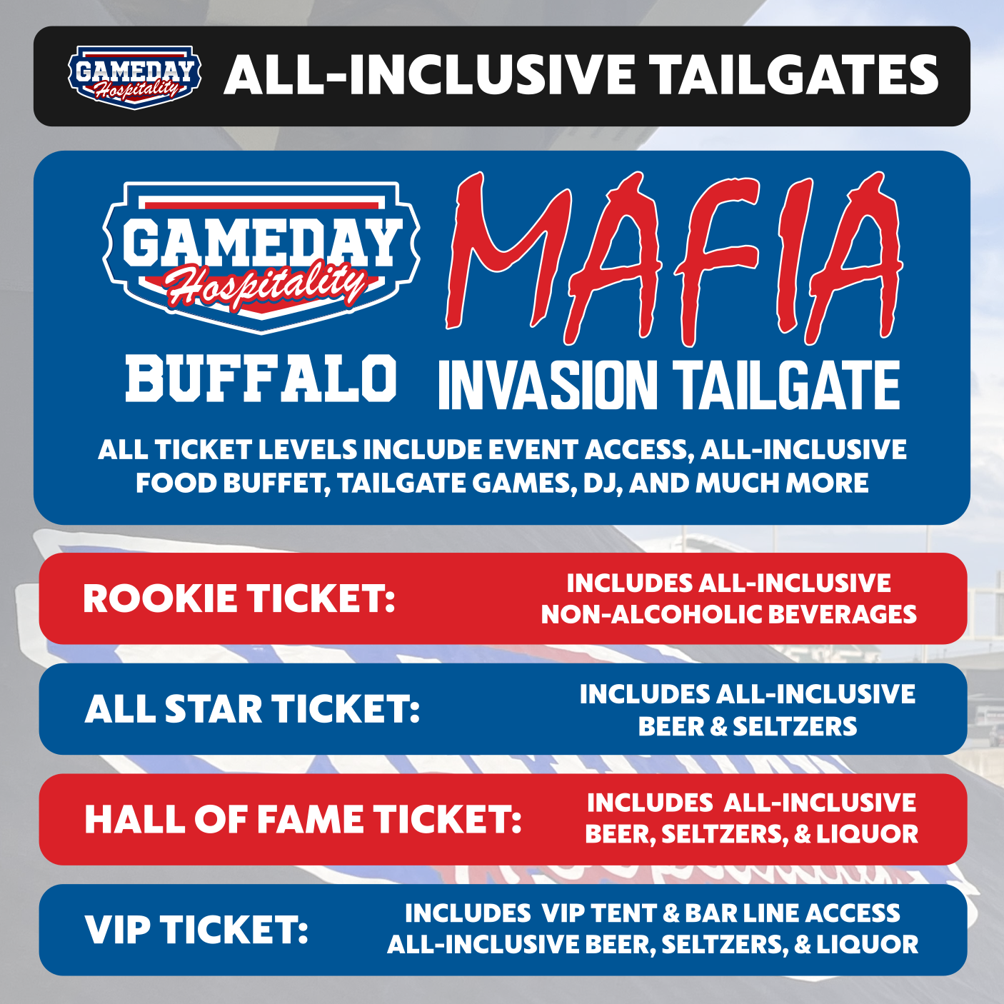 Kansas City Red Zone Tailgate at Gameday Hospitality – Kansas City – Kansas City, MO